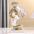 thumbnail image 2 of Estatua creativa de pareja besándose - Estatua dorada de resina Escultura de amante besándose Figura de arte moderno de escritorio Decoración de mesa para la sala de estar de la oficina en el hogar. brillar Electrónica, 2 of 5