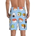thumbnail image 3 of Daiia Kawaii Sushi Mens Woven Stretch Pajama Short,Short Pajama Pants-Large, 3 of 9