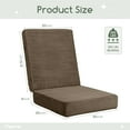 thumbnail image 6 of Corduroy Recliner Chair Cushion with Lumbar Support Pillow for Elderly Long Sitting Soft Non-Slip 4" Thick Seat Pad for Seniors Buttocks & Back Pain Relief (Brown, 21", 6 of 15