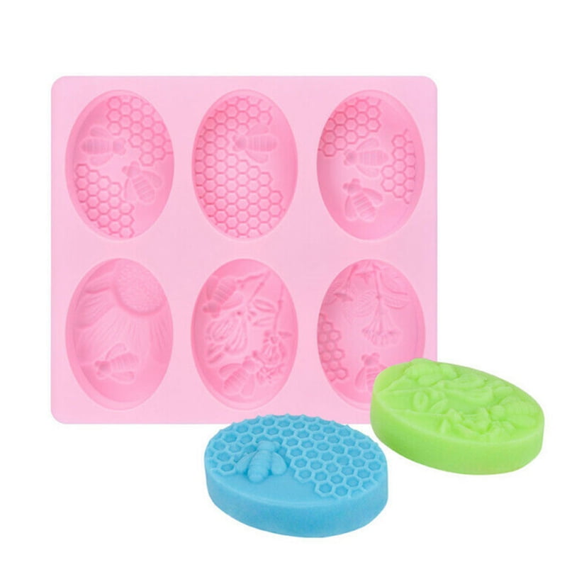 3D Bee Happy Hive Candle Mold Soap Mould Flexible Silicone Handmade #M1340 QL 