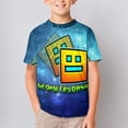 thumbnail image 2 of Geometry Dash Children's T-Shirt Short Sleeve T-Shirt Breathable Summer Tee Shirt for Boys Girls 150CM, 2 of 8