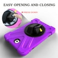 thumbnail image 5 of XYX Case for Samsung Galaxy Tab S2 8.0 inch SM-T710/SM-T715 with 360 Degree Rotating, Hand Strap, Shoulder Strap, Purple, 5 of 7