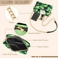 thumbnail image 3 of FORMRS Women Crossbody Purse with Chain Strap Vegan Leather Shoulder Handbag, Green Camouflage Pattern, 3 of 7