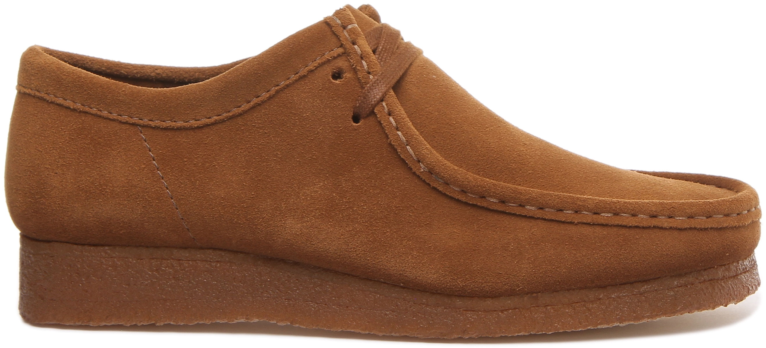 Clarks Wallabee Men's 2 Eyelet Lace Up Suede Shoes In Cola Size 8.5