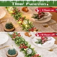 thumbnail image 7 of Waipfaru 6.5ft Pre-lit Christmas Garland, Flocked Christmas Garland with Lights Decorated with Berries, Snowflake for Mantels Parties Tables Xmas Decor, 7 of 7