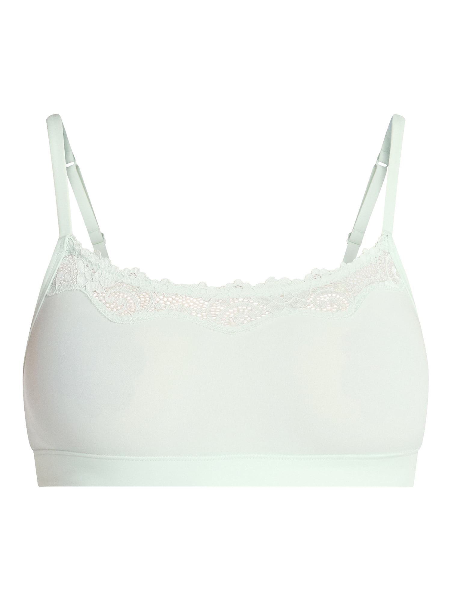 No Boundaries Fit Stretch Scoop Bralette with Lace, Women's XS-3XL