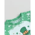 thumbnail image 6 of FEORJGP Kids Baby Girl Irish Day Outfits 9M 1T 2T 3T 4T Toddler Short Sleeve T-Shirt Letter Print Shirt Crew Neck Tops and Four-Leaf Clover Print Flare Pants Infant Cute Summer Clothes, 6 of 9