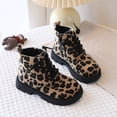 thumbnail image 5 of Dakaela 3.5-11.5Y Little Big Kids Leopard Print Combat Boots Lace Up Side Zipper Ankle Booties for Boys Girls, 5 of 8