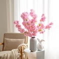 thumbnail image 2 of Silk Cherry Blossom Branches, 39.3in Artificial Cherry Blossom Tree Stems, Fake Plum Blossom Flowers Arrangement for Wedding Home Japanese Decor, Set of 3, 2 of 7