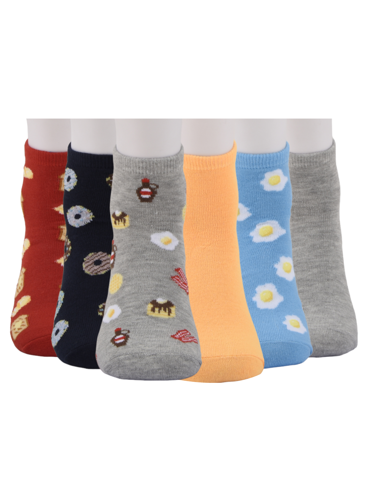 Wonder Nation Mid Crew Graphic Socks, 6-Pack Boys Shoe Size S (4-8.5) - L (3-9)