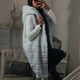 thumbnail image 5 of Chaquetas para mujer Faux-FurGilet chaleco sin mangas cuerpo Color sólido con capucha chaqueta larga abrigo prendas de vestir exteriores Odeerbi  ODB-3, 5 of 7