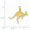 thumbnail image 2 of 14K Yellow Gold Textured Kangaroo Pendant, 2 of 2