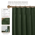 thumbnail image 3 of Cortinas de lino plisadas IVAPUPU, opacas, 240 x 240 cm, color verde, 3 of 8