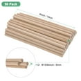 thumbnail image 3 of Uxcell 50-Pack Dowel Rods Wood Sticks 15/64 x 6 Inch Wooden Dowel Rods Unfinished Hardwood Sticks Precut Dowels, 3 of 7