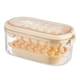 thumbnail image 2 of Bandeja para cubitos de hielo con recipiente y tapa, de liberación rápida, apilable para máquina de hielo Fondo duro beige, 2 of 9