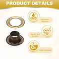 thumbnail image 3 of Uxcell 4mm/5/32" Metal Eyelets, Eyelets and Grommets Kit for DIY Project, Bronze 150 Pcs, 3 of 7