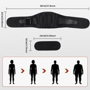 FlareMore Cordless Heated Waist Belt for Lower Back Pain Relief,USB Rechargeable Lumbar Support Brace with 3 Heating and 3 Vibration Modes,Adjustable Fit for Abdomen and Back,Black
