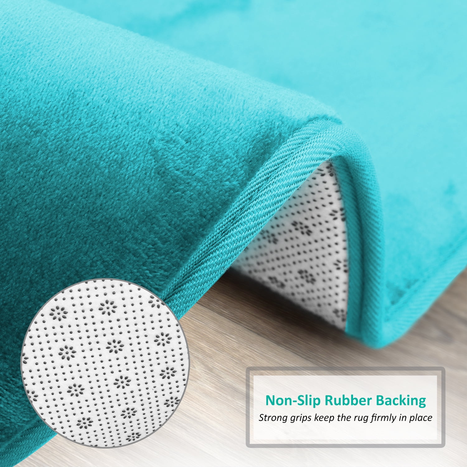 2 Piece Premium Memory Foam Bathroom Mat Set 17x24 inch, Teal