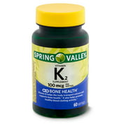 Spring Valley Vitamin K2 Supplement, 100 mcg, 60 count