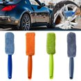 thumbnail image 3 of SGACAI Cepillo para lavar ruedas de coche, portátil, de microfibra, con accesorios, herramienta para detallar motocicletas, P1u2 Clea, mango de plástico para maletero de coche, 3 of 7