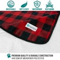 thumbnail image 3 of PetAmi Waterproof Dog Blanket For Medium Large Dogs, Pee Proof Pet Blanket Sherpa Fleece Couch Cover, Reversible Cat Throw Bed Sofa Protector, Soft Plush Washable Pad (Large 40x60, Checker Red), 3 of 7