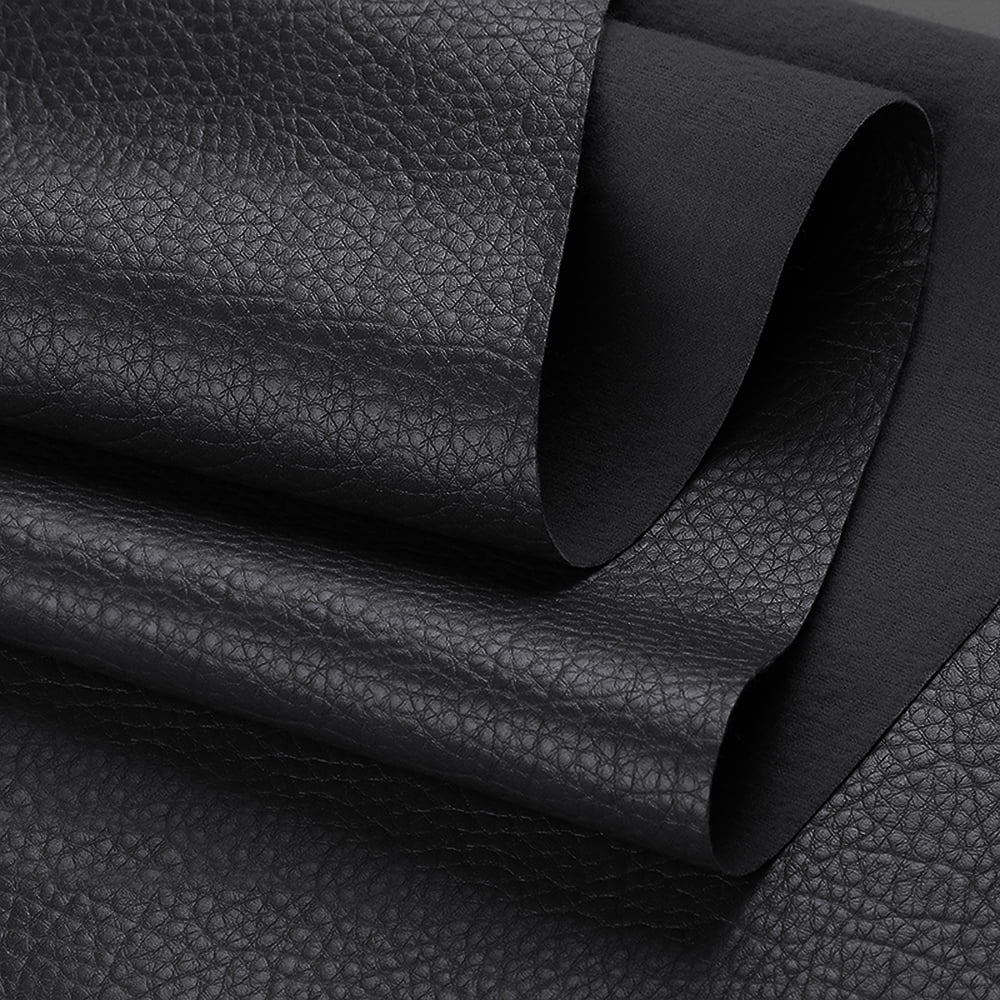 Black Rosette Faux Leather Vinyl 54 Wide Upholstery Fabric by the Yard