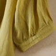 thumbnail image 4 of Enjoytime Birthday Gifts For Women Summer Short Sleeves Solid Color Turndown Collar Tops Cotton And Linen Button Loose Women Causal Shirt On Clearance, 4 of 6