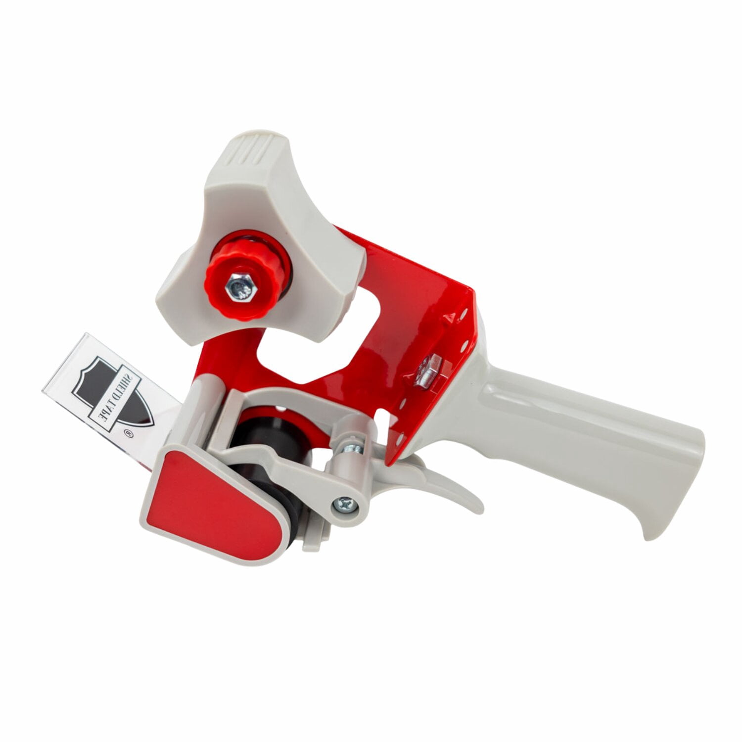 MMBM Carton Sealing Tape Dispenser with Trigger Handle Fits 2" Wide Rolls, Red/Grey 2 Pcs Heavy-Duty for Industrial,Office Packaging & Shipping