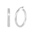 thumbnail image 6 of Better Jewelry Hoop Earrings .925 Sterling Silver 4mm, 6 of 6