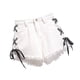 thumbnail image 5 of Pantalones cortos de mezclilla para mujer Pantalones cortos sueltos de Jean para niña Pantalones ajustados de cintura alta, Blanco, M Inevent AP001242-02B, 5 of 7