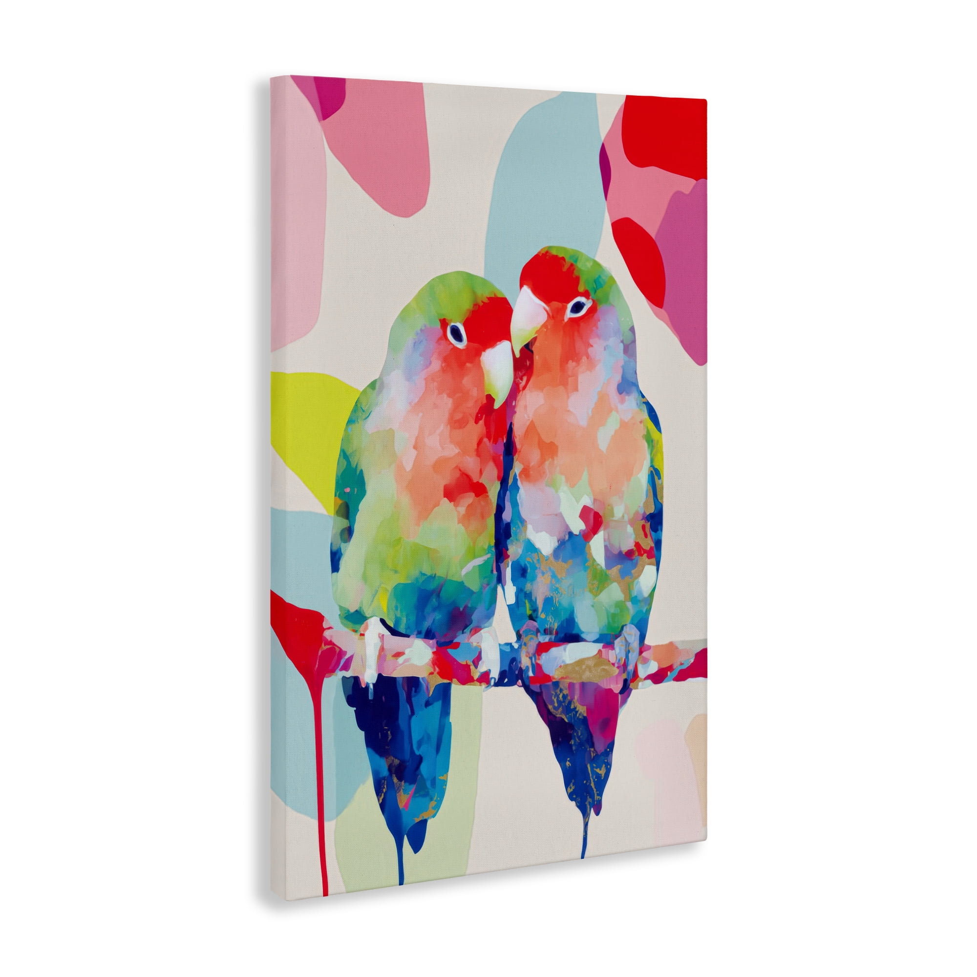 Stupell Industries Lovebirds on a Branch Canvas Wall Art, design by Chromatic Storm Studio