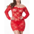 thumbnail image 3 of XXLvision Womens Plus Size Cold Shoulder Bodycon Babydoll Sexy Lingerie Nightdress Sleepwear, 3 of 4