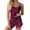 Wine, variant on Hrsba Heart Print Pajama Set for Women Cute Sleeveless Cami Top and Shorts Summer Soft Lightweight Ladies Sleepwear Nightwear Set