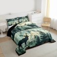 thumbnail image 3 of Homewish Wild Deer Bedding Comforter Set,Jungle Animal Twin Comforter Sets,Rustic Plant Pine Tree Bedding Set For Boys Kids,Breathable Home Decor Reversible,2 Pieces, 3 of 8