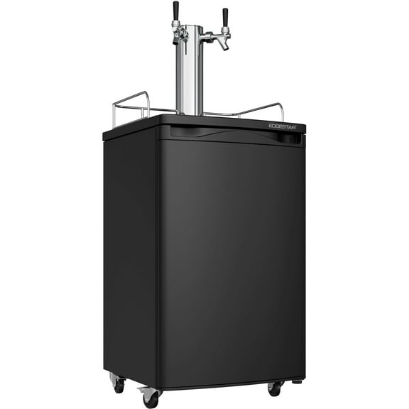 Edgestar Kc2000twin 20" Wide Dual Tap Kegerator For Full Size Kegs - Black