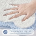 thumbnail image 2 of AUQ Cute Scalloped Bathroom Rugs, Microfiber Tufted Bath Mats, Fun White and Blue Bathmat for Bath Room Bathtub Shower, Preppy Trendy Bathroom Mat for Sink Bedroom, 30" x 20" Towards, 2 of 4