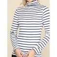 thumbnail image 4 of Doublju Women's Basic Slim Fit Sweater Long Sleeve Turtleneck T-Shirt Top Pullover, 4 of 4