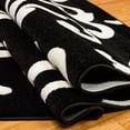 thumbnail image 6 of Black Allstar with White Floral Design Modern Geometric Area Rug (3' 9" x 5' 1"), 6 of 6