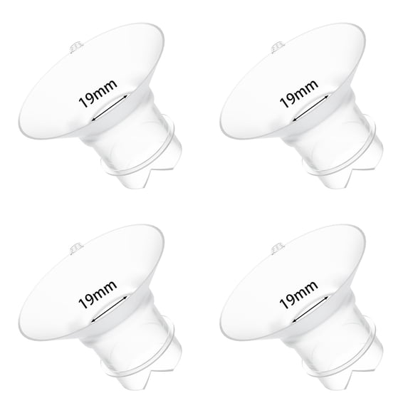 Insertos de brida para extractores de leche, Wevedk, mejorados, 19 mm, juego de 4 piezas