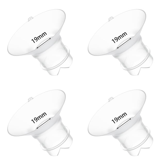 Insertos de brida para extractores de leche, Wevedk, mejorados, 19 mm, juego de 4 piezas