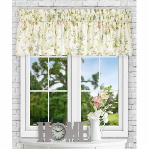 Ellis Curtain Abigail High Quality Water Proof Room Darkening Blackout Tailored Window Valance - 80x15", Multi