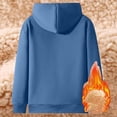 thumbnail image 4 of KHONTS Hoodies for Women Winter Sweatshirt Full Zip up Thick Sherpa Lined Hooded Jacket with Pockets Blue XL, 4 of 4