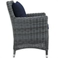 thumbnail image 2 of Modway Summon Dining Aluminum and Rattan Patio Armchair in Canvas/Navy, 2 of 3