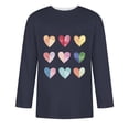 thumbnail image 3 of Camisas de Manga Larga para los Hombres Día de San Valentín Impresión Cuello Redondo Moda Casual, Mezcla de Poliéster de Lino de Algodón para Primavera Verano, 3 of 8