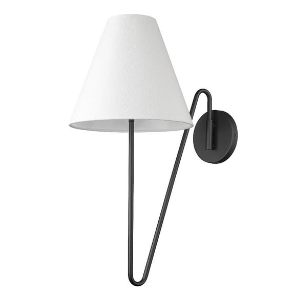 Yep by Golden Lighting Kennedy 1-light Swing Arm Wall Lamp in Natural Black