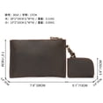 thumbnail image 5 of TEYJRY Sac à Main Rétro en Cuir de Cheval Fou pour Hommes Grande Capacité Rangement pour Téléphone Portable Porte-Monnaie, 5 of 5