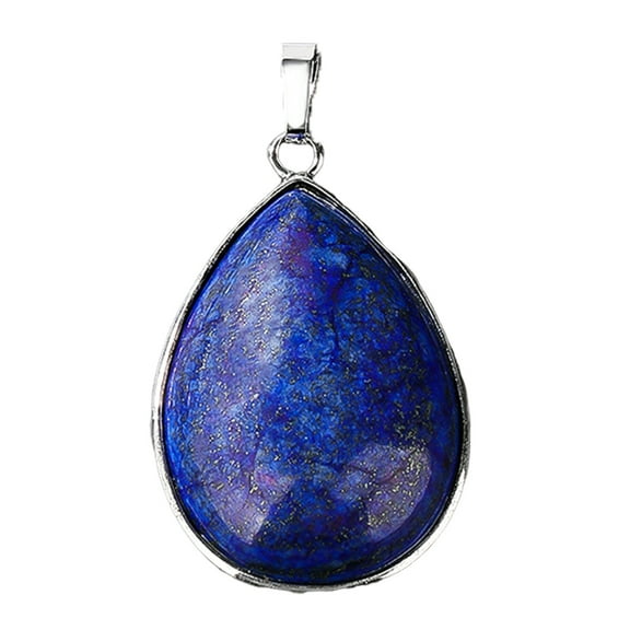 Versatile Lapis Lazuli Gemstones Pendant Necklace Subtle Gold Flecks Jewelry