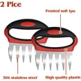 thumbnail image 2 of Meat Claws for Shredding, Metal Set of 2 Tools, Chicken Shredder, Meat Shredder Claws, BBQ Shredding Claws, Pulled Pork, Bear Claws, Pork Shredding Claws Shred Cut Meats, 2 of 15
