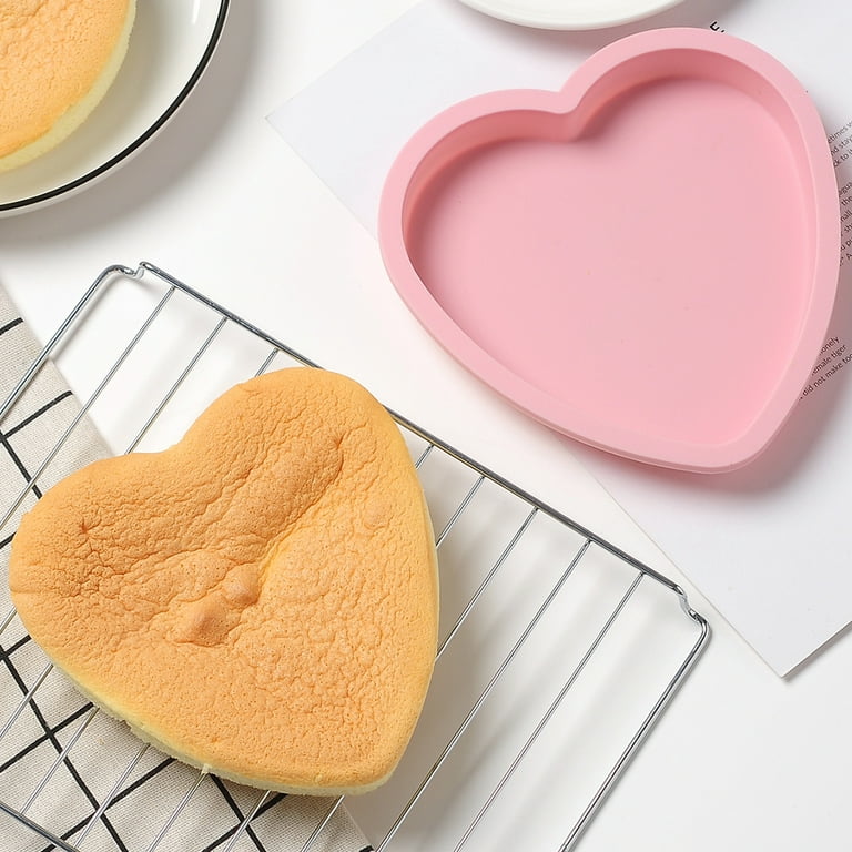 1pc Heart Shaped Bread Pan Love Heart Cake Mold, Silicone Cake Mold Baking  Pan for Anniversary Birthday Cake, Tart, Loaf, Muffin, Brownie, Cheesecake,  Pie, Flan, Bread- Red