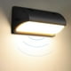 thumbnail image 1 of Aplique de pared exterior de 12 W con sensor de movimiento, Aplique de pared interior / exterior moderno, 3000 K IP65, Aplique de pared exterior para jardín, patio, vestíbulo, pasillo., 1 of 5